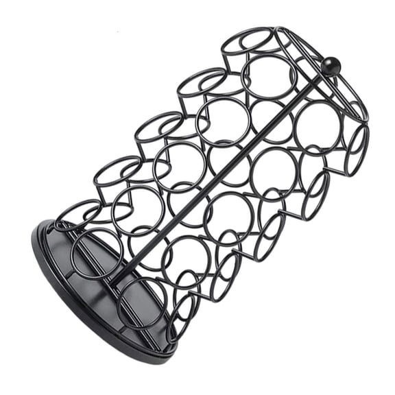 Large Capacity 360 Degree Rotating Coffee Pods Holder Space Saving Iron Storage for Kitchen Countertop