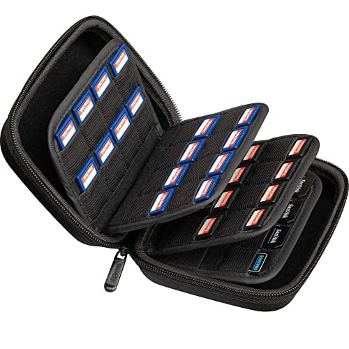 Large Capacity 63 Slots Storage Case Holder for SD Memory Cards,Switch Game Cartridges,PS Vita Game and Micro SD Cards