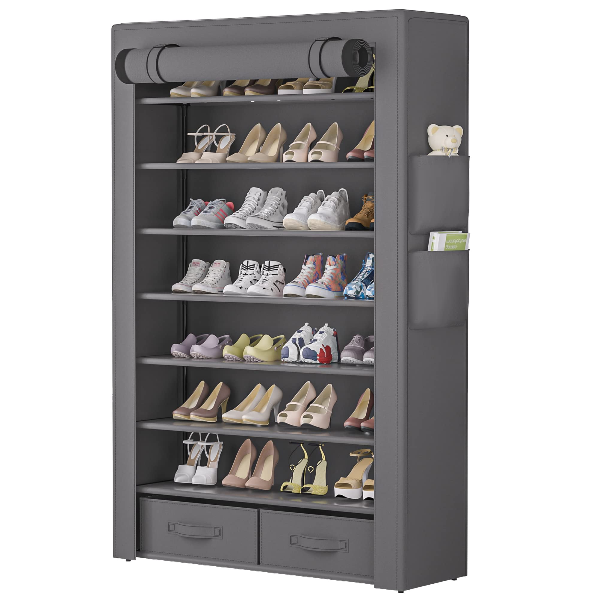 OYREL Shoe Rack Storage YPF5 Cabinet 32 Pairs Organizer Shelf Tall for ...
