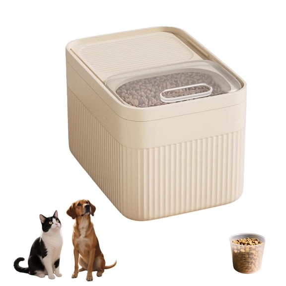 Large Capacity 9lb Pet Food Canister with Measuring Cup Durable Storage Container for Dog Cat Bird Feed Keeps Fresh