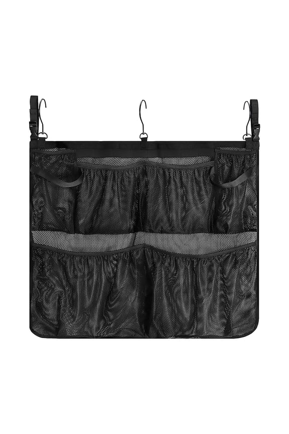 Large-Capacity Above Ground Pool Storage Bags, Adjustable Hanging Pool Mesh Bag, Swimming Gear Tidying Pool Bag(20.08脳24.02in, Black)