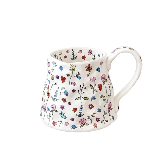 Large Capacity Aesthetic Ceramic Breakfast Mug, Cute Daily Coffee Milk Drinking Cup For Home Use