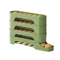 thumbnail image 1 of Large Capacity Automatic Scrolling Refrigerator Egg Rack Organizer Stackable Food Grade Sliding Tray Container For Kitchen Fridge Door Storage, 1 of 7