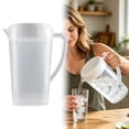 thumbnail image 1 of Large Capacity BPA Free Reusable Plastic Pitcher with Leakproof Lid for Iced Tea Cold Brew Lemonade Drink and Fridge Storage, 1 of 4