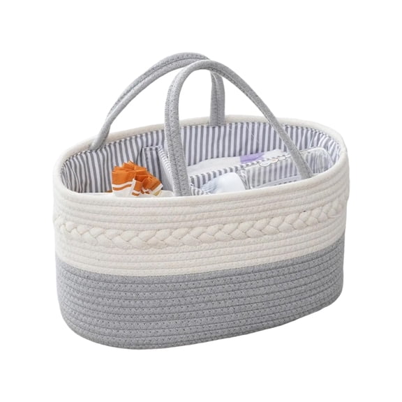 Large Capacity Baby Diaper Storage Basket Portable Nappy Organiser Case Container for Nursery and Car Item Store