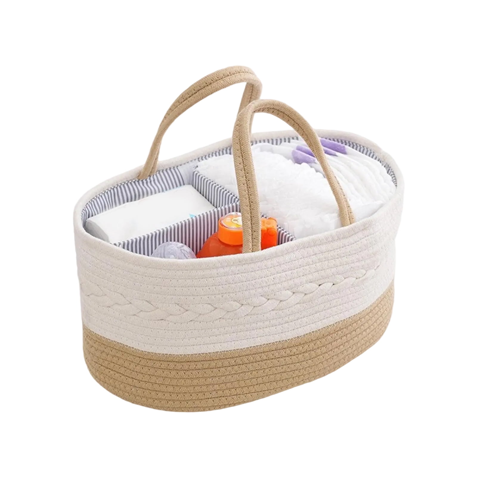Large Capacity Baby Diaper Storage Basket Portable Nappy Organiser Case Container for Nursery and Car Item Store