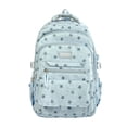 thumbnail image 1 of Large Capacity Backpack 15.6 Inch Laptop Bag Water Resistant Nylon Sky Blue Floral Print Daypack with Side Pockets 32L Spacious Computer Rucksack, 1 of 3