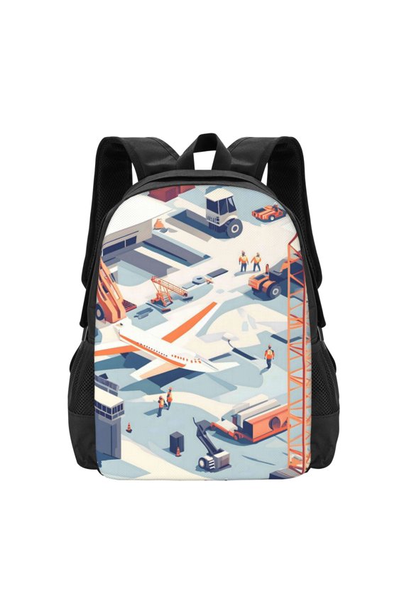 Large Capacity Backpack 16.512.55.5in Widened Shoulder Strap Design Main Bag Large Top Handle Belt Adjustable Shoulder Strap Construction Site