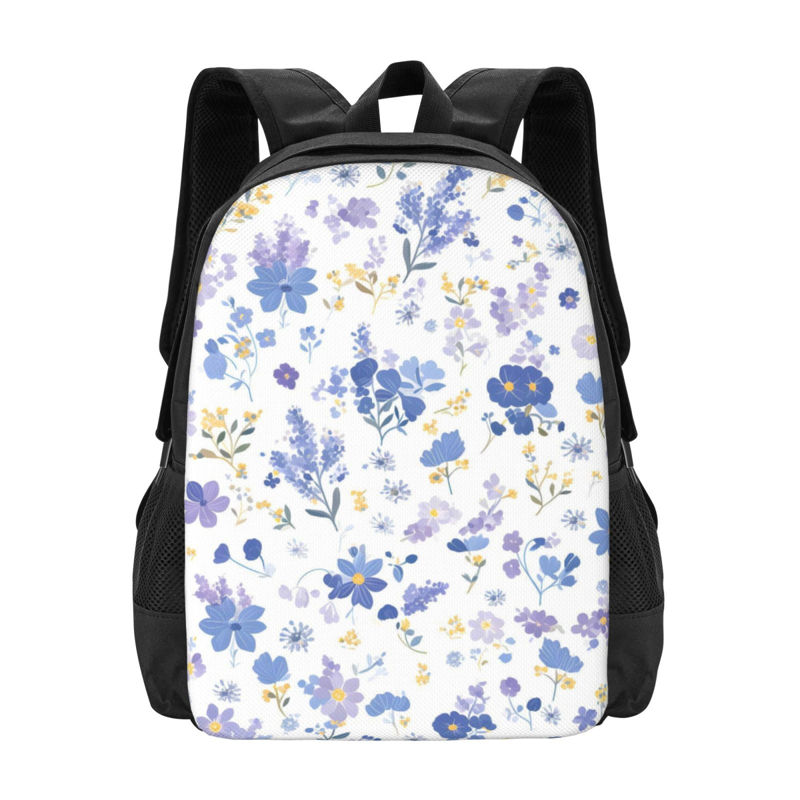 Large Capacity Backpack 16.5×12.5×5.5in Widened Shoulder Strap Design Main Bag Large Top Handle Belt Adjustable Shoulder Strap Milk Cow Print Style Lavender_4