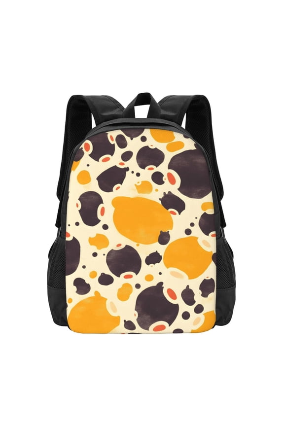 Large Capacity Backpack 16.512.55.5in Widened Shoulder Strap Design Main Bag Large Top Handle Belt Adjustable Shoulder Strap Milk Cow Print Style Sienna_3