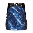 thumbnail image 1 of Large Capacity Backpack 16.5×12.5×5.5in Widened Shoulder Strap Design Main Bag Large Top Handle Belt Adjustable Shoulder Strap Royalblue Marble_1, 1 of 8