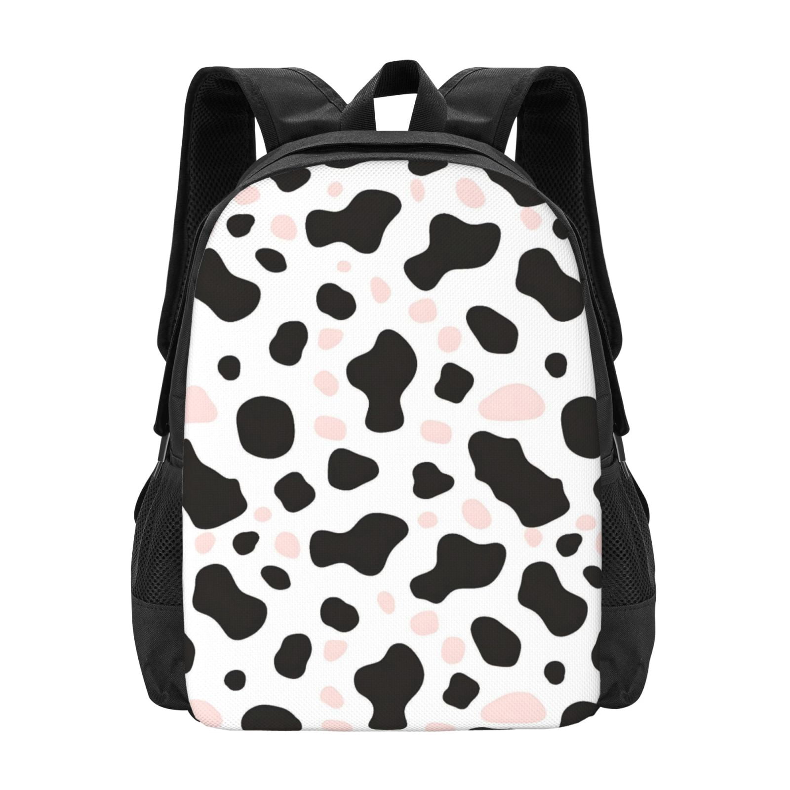 Large Capacity Backpack 16.5×12.5×5.5in Widened Shoulder Strap Design Main Bag Large Top Handle Belt Adjustable Shoulder Strap Simple Cow-Print Pattern1_3