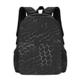 thumbnail image 1 of Large Capacity Backpack 16.5×12.5×5.5in Widened Shoulder Strap Design Main Bag Large Top Handle Belt Adjustable Shoulder Strap Snake Skin Print Style Darkgray_3, 1 of 8