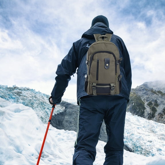 Large Capacity Backpack, Canvas Outdoor Travel Bag, Fashion Student Organizer, Multiple Compartments For Laptop, Documents, Ergonomic Straps, Waterproof, Durable, Comfortable To Carry