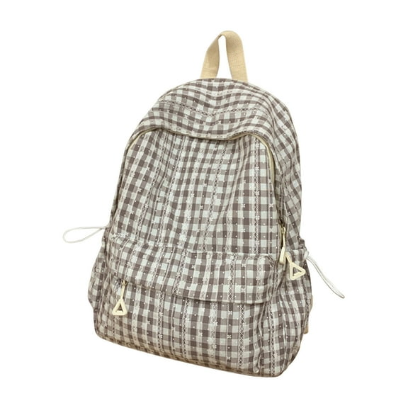 Large Capacity Backpack,Corduroy Lattice Daypacks Bag, Casual Backpack Houndstooth Style Cute Bookbags Lightweight Laptop Bag Travel Daypacks