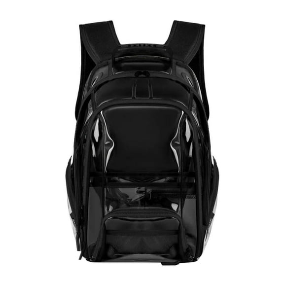 Large-Capacity Backpack,Kaireo Trendy Cool Clear Backpack Pvc Plastic Transparent Backpack with Ruggedly Shoulder Straps Teenagers Women Men for Stadium S-Chool College Travel Work Hiking