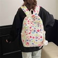 thumbnail image 1 of Large Capacity Backpack with Lunch Box Set, Cute Floral Backpack 3-in-1 Lightweight Lunch Bag and Pouch 2026 Back to School Backpack, 1 of 4