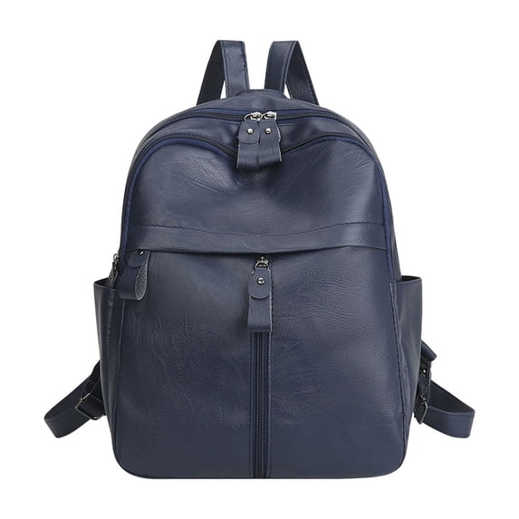 Large Capacity Backpack Made of Polyurethane Leather Material with Paired Shoulder Straps and Multiple Compartments for Commuting