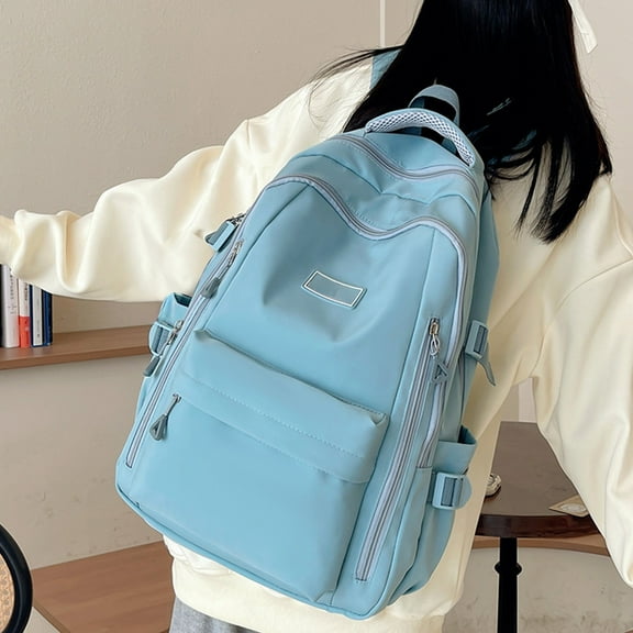 Large Capacity Backpack for Middle home College Students Women's Simple Campus Style Daypack home Bag with Multiple Pockets Laptop Compartment Travel Backpack Lightweight Durable Design