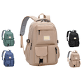 thumbnail image 1 of Large Capacity Backpack with Multiple Compartments，Lightweight School Bag Bookbag，Daypack for Teen Girls Primary Elementary Middle School College(Beige), 1 of 9