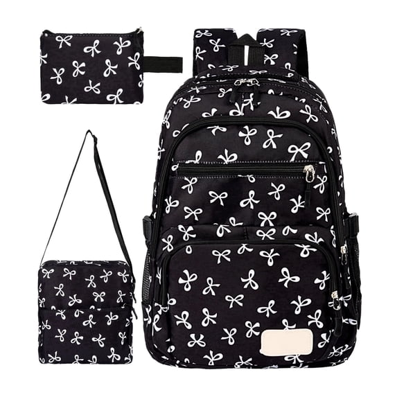 Large Capacity Backpack Student Back-to-School Lovely Bows Carry on Bag,Lightweight Travel Daypack