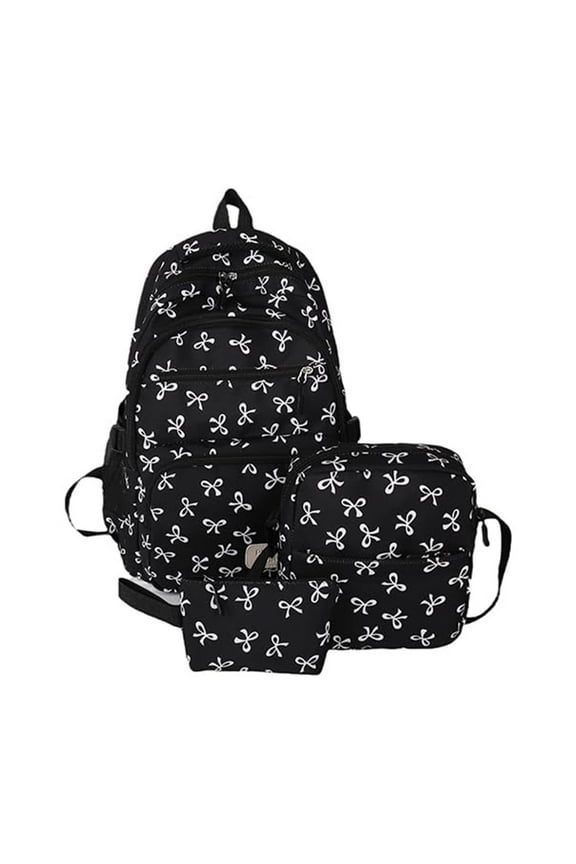 Large Capacity Backpack Student School Backpack Teen Lovely Bows Backpack