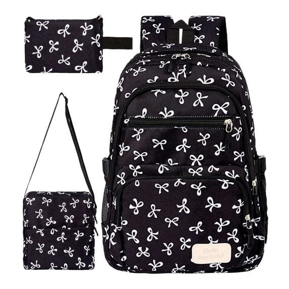 Large Capacity Backpack Student School Backpack Teen Lovely Bows Backpack