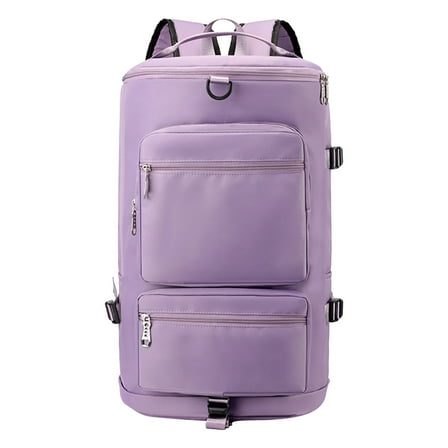 Large Capacity Backpack for Travel, Gym, Hiking and School, Lightweight Water-Resistant Polyester Bag with Multi-Compartment Storage, Detachable Shoulder Straps and Laptop Sleeve