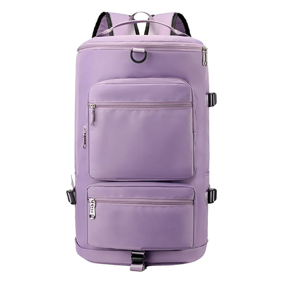 Large Capacity Backpack for Travel, Gym, Hiking and School, Lightweight Water-Resistant Polyester Bag with Multi-Compartment Storage, Detachable Shoulder Straps and Laptop Sleeve