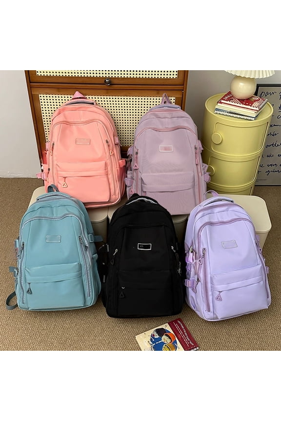 Large Capacity Backpack for Women | Fashionable Multicolor Travel Pack | Durable Lightweight School Bag | Spacious Compartments | Padded Straps | 46x31x12cm | 1 Piece