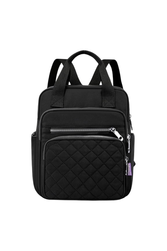 Large Capacity Backpack for Women Casual Square Bag Multi Pockets Multi Purpose Daypack Lightweight Top Handle Satchel