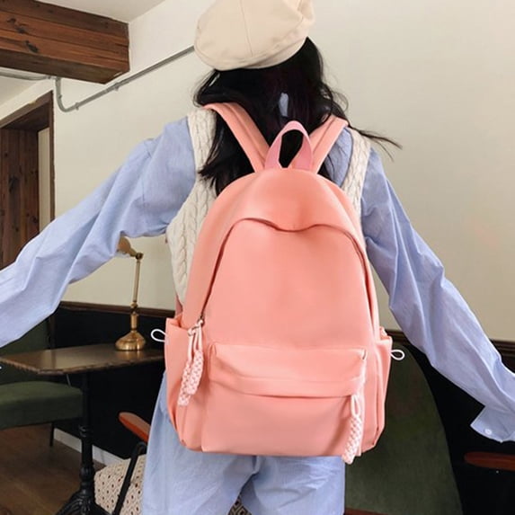 Large Capacity Backpack for Women, Simple Campus Style Bookbag for Middle School and College Students, Lightweight with Multiple Pockets