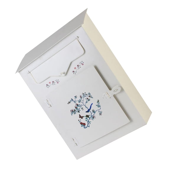 Large Capacity Bird Themed Metal Mailbox Iron Build Easy Mounting Systems Fit for Porch Garden House