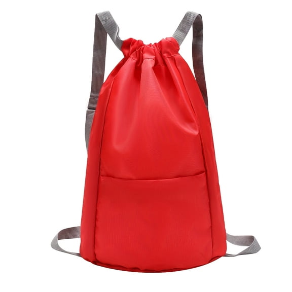 Large Capacity Blue Drawstring Backpack with Adjustable Shoulder Straps - Lightweight, Durable Nylon Sports Bag for Outings, Hiking & School, School Backpack|Adjustable Strap Bag|Secure Storage Ba