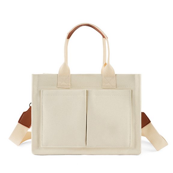 Large Capacity Book Bags Canvas Handbag Verstile Messenger Bag School Bag