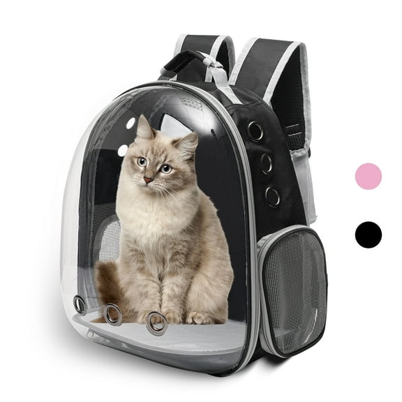 Vivicreate Breathable Cat Backpack Carrier, Large Transparent Pet Bag with Double Shoulder Straps, Durable PC Shell