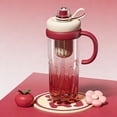 thumbnail image 1 of Large Capacity Bright Color Straw Water Cup, High Temperature Resistant Plastic Tumbler With Lid, Summer Travel Drink Container, Flat Straw Design For Hot Or Cold Beverages, Office Gym Home Use, 1 of 6