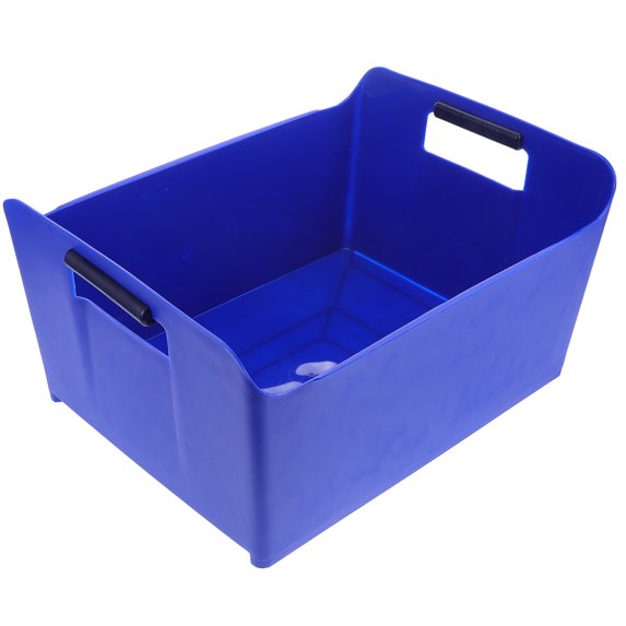 Worgeous Blue Plastic Bucket Cooler with Convenient Handles for Home Use and Outdoor Events 14.5 x 10.2 x 7.9 Inches