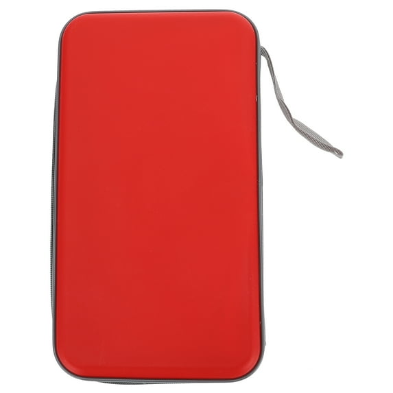 FONDOTIN Red CD DVD Disc Storage Case Holder - Organizer for 1 Piece Media