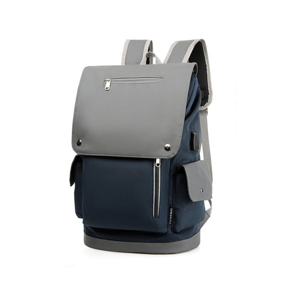 Large Capacity Campus College Style College Student Schoolbag,Grey
