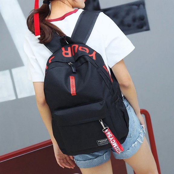 Large-Capacity Campus Couple Schoolbag Junior And High School Students Canvas Outdoor Travel Backpack Can Be Customized Advertising Logo,Green