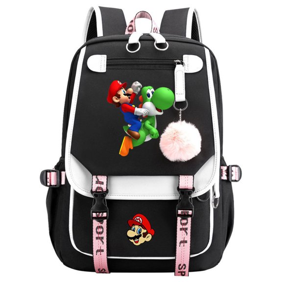 Large Capacity Canvas Backpack for All age - Retro Gaming Graphic Daypack with Flap-Over Closure & Front Pocket, Unisex Bookbag for School, Travel, or Daily Commute