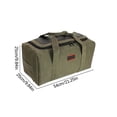 thumbnail image 1 of Large Capacity Canvas Equipment Bag for Travel Outdoor Gear Durable Polyester Storage Bag with Shoulder Straps 1-Pack, 1 of 2