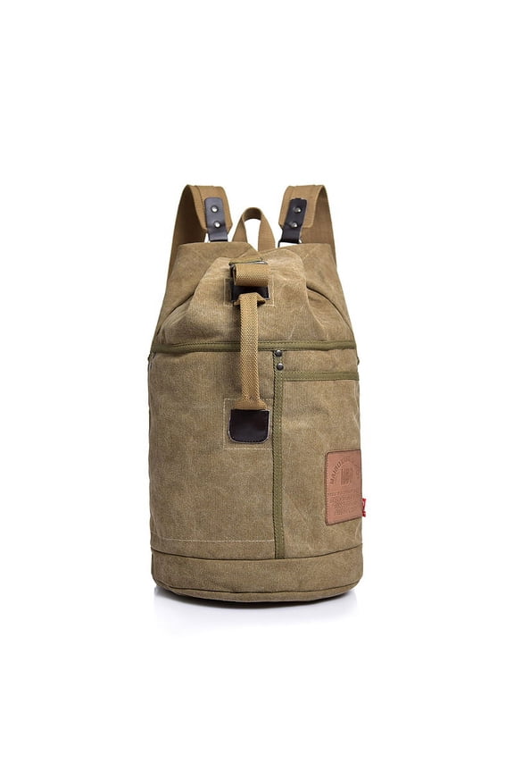 Large Capacity Canvas Letter Printing Rucksack,Army green