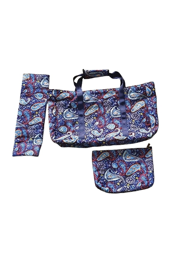 Large Capacity Canvas Mahjong Storage 3-Piece Set, Dacron Soft Pouch With Multiple Compartments, Portable Carry Case