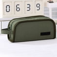 thumbnail image 1 of Large Capacity Canvas Pencil Case Organizer Bag for Students, Adults, and Office Use - Versatile Zipper Pouch for Stationery and Essentials Green, 1 of 6