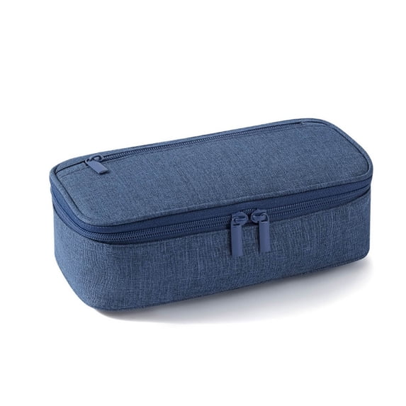 Large Capacity Canvas Pencil Case with Stylish Wind Design, Multi-Functional Organizer for Stationery, Makeup, Travel, and Accessories
