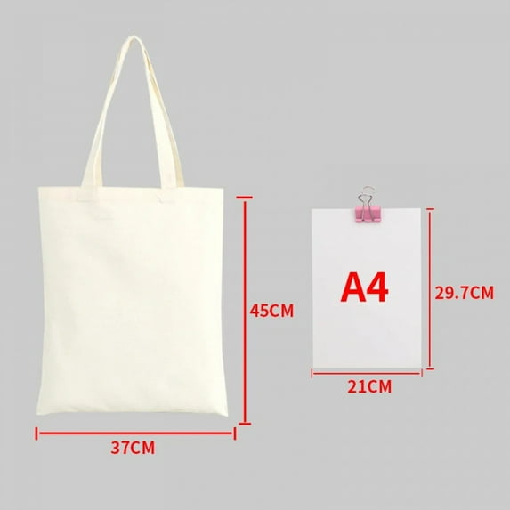 Large Capacity Canvas Shopping Bags DIY Painting Pattern Handbag Folding Eco-friendly Cotton Tote Bags