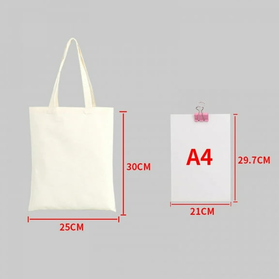 Large Capacity Canvas Shopping Bags DIY Painting Pattern Handbag Folding Eco-friendly Cotton Tote Bags