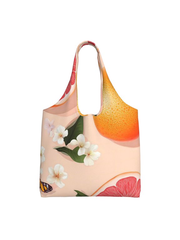 Large-Capacity Canvas Shoulder Bag Tote Bag Ideal For Shopping Groceries Travel Storage And Everyday Use Lime